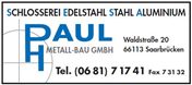 Logo von Paul Metallbau GmbH